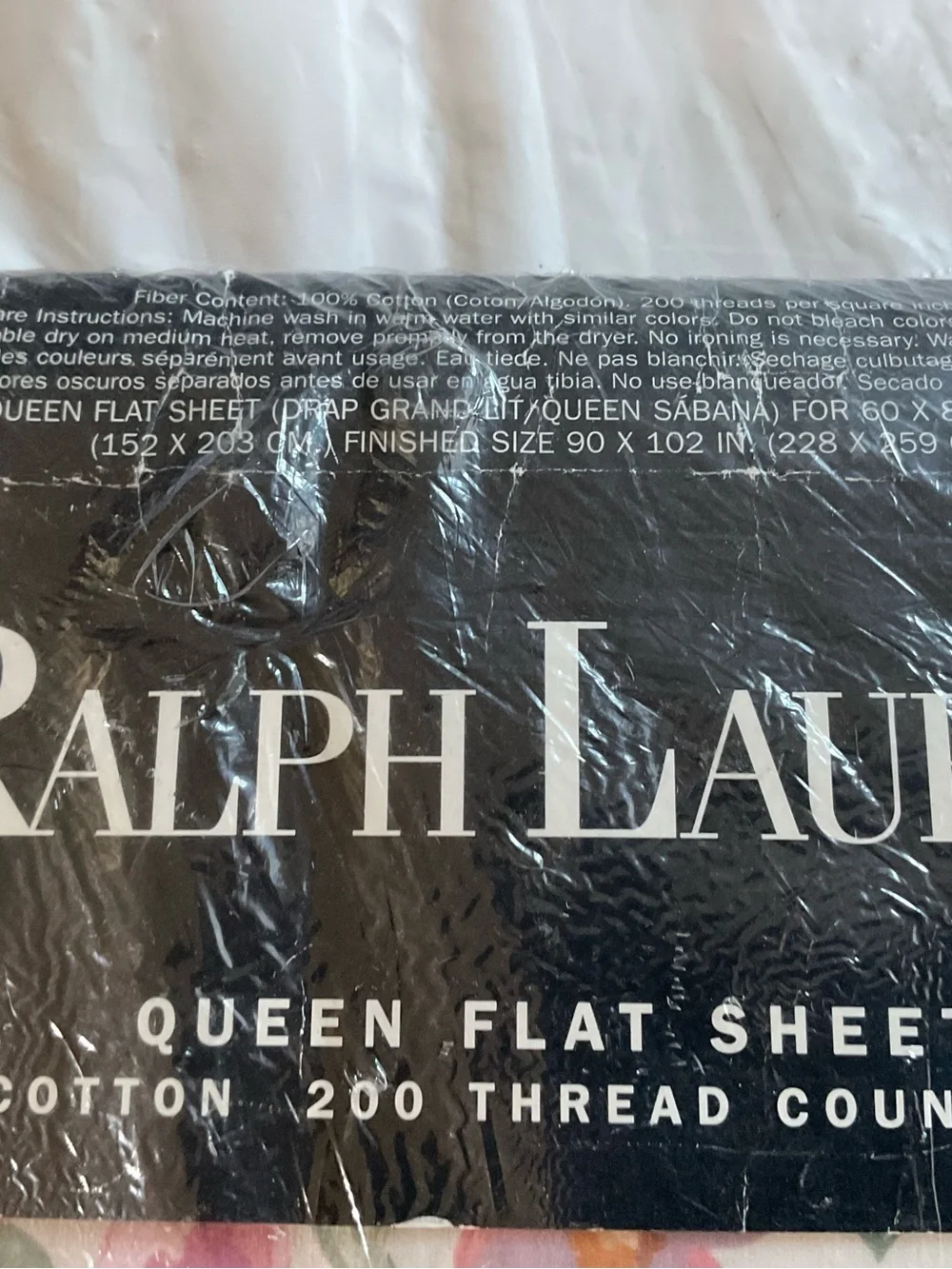 RALPH LAUREN ALLISON FLORAL Queen FLAT SHEET - Vintage, USA, New Package